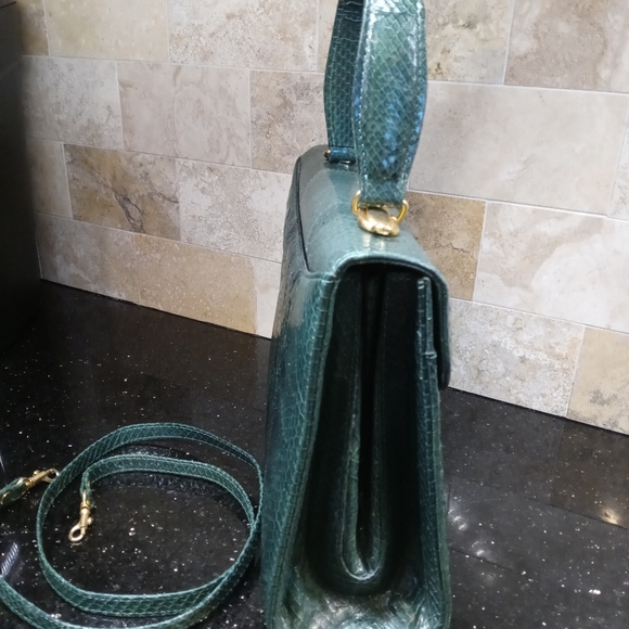 Kelly Style Genuine Snakeskin bag great look - Picture 8 of 15